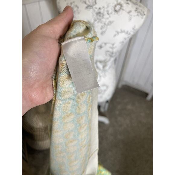 Talbots Sweater Womens Size Green Yellow Pears Whimsy Stretch Career Sz Large - Picture 4 of 6